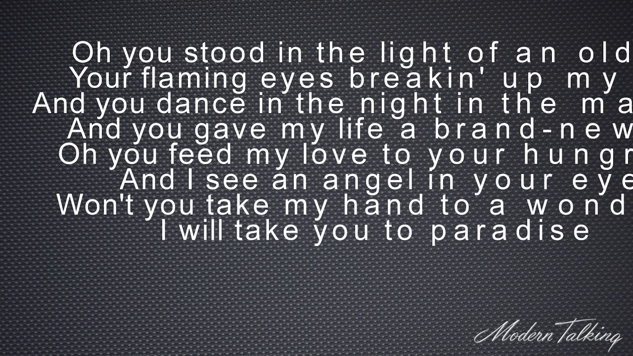 Modern Talking - Bells Of Paris Lyrics