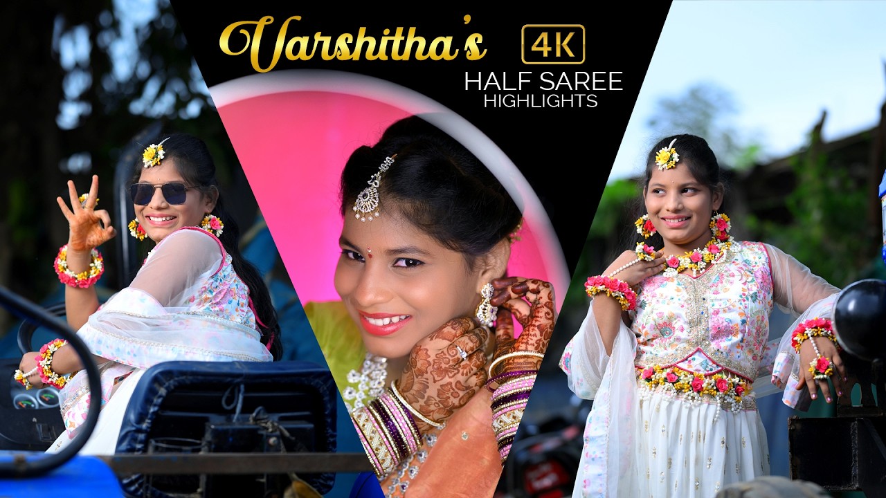 VARSHITHA 's || Half Saree Ceremony Highlights | 4K | ssclicksphotography|