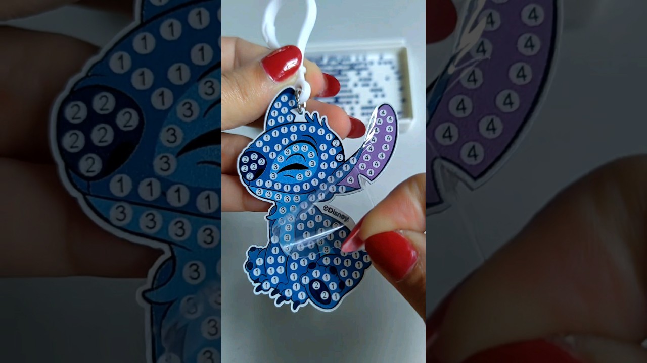 Diamond Painting Kit Keychain 💎✨ #diamondartclub #diamondpainting #stich #diy #keychain #diamonds