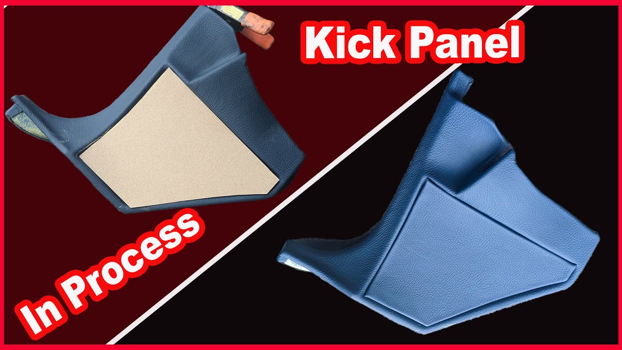 Simple Way to wrap a Kick Panel out of leather.