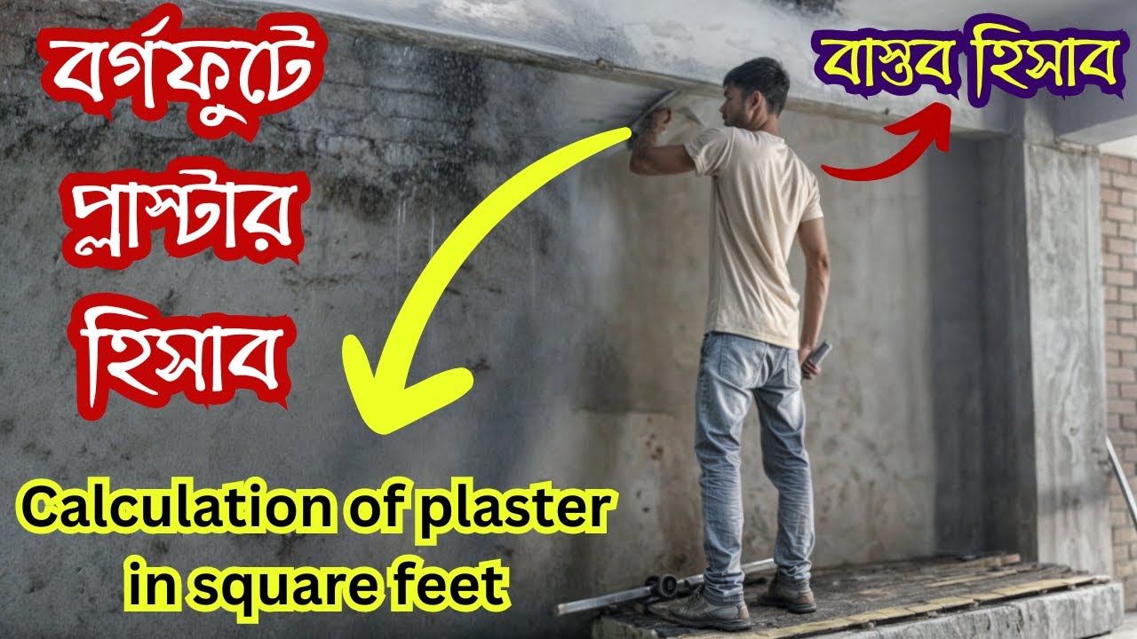 plaster hisab | plaster er hisab | plaster calculation | plaster cement sand | construction details