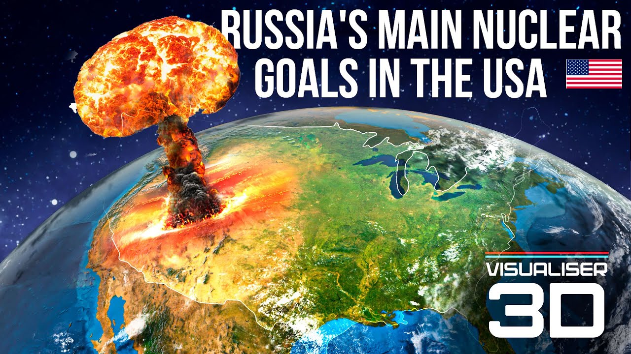 All Nuclear Targets in the USA (nuclear war simulation with Russia, China)