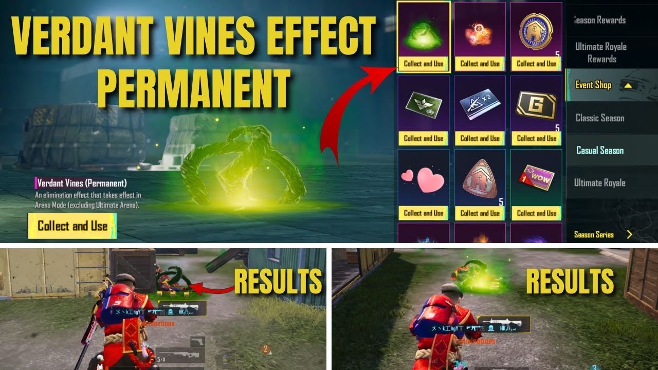 HOW TO USE VERDANT VINES EFFECT PUBG MOBILE/BGMI | VERDANT VINES EFFECT USE GAMEPLAY