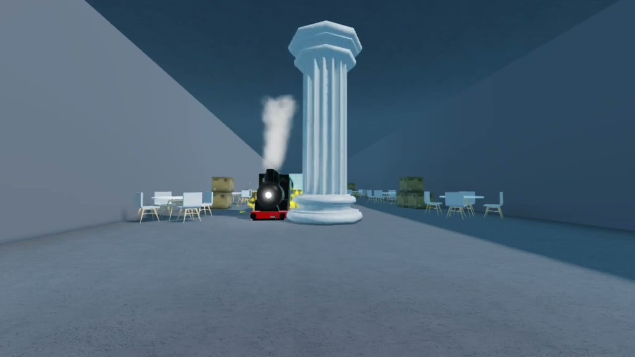 Hugo train crash in Roblox