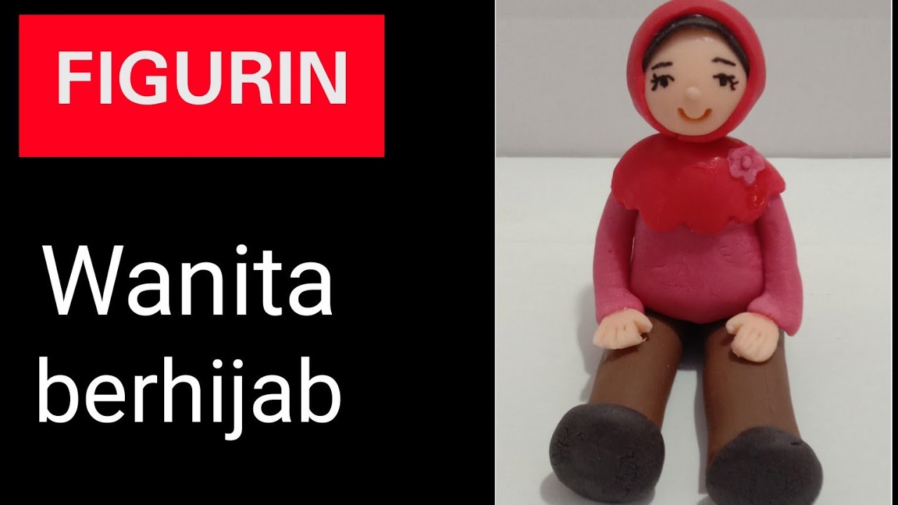 FIGURINE  FONDANT | Wanita berhijab|boneka fondant