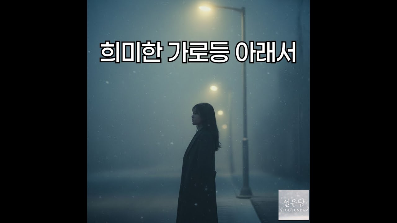 희미한 가로등 아래서