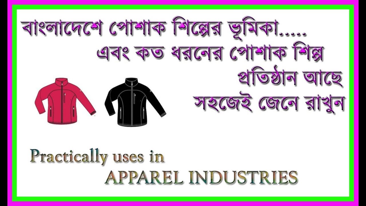 Introduction of RMG Sector & Types of RMG Sector//Different types of garments with figure.