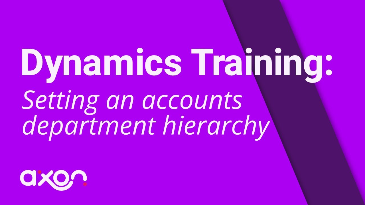 How to create an accounts department hierarchy