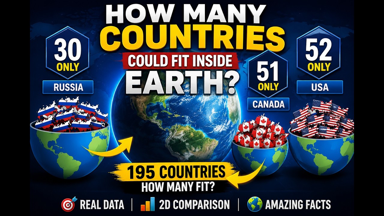 How Many Countries Could Fit Inside Earth? |  World Data Statix 🌍