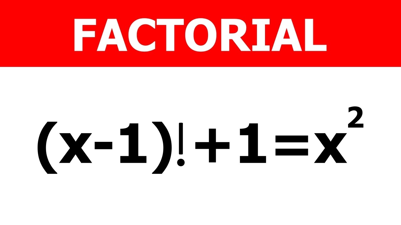 FACTORIAL | Este Problema Parece Fácil Pero Muchos Fallan x=?
