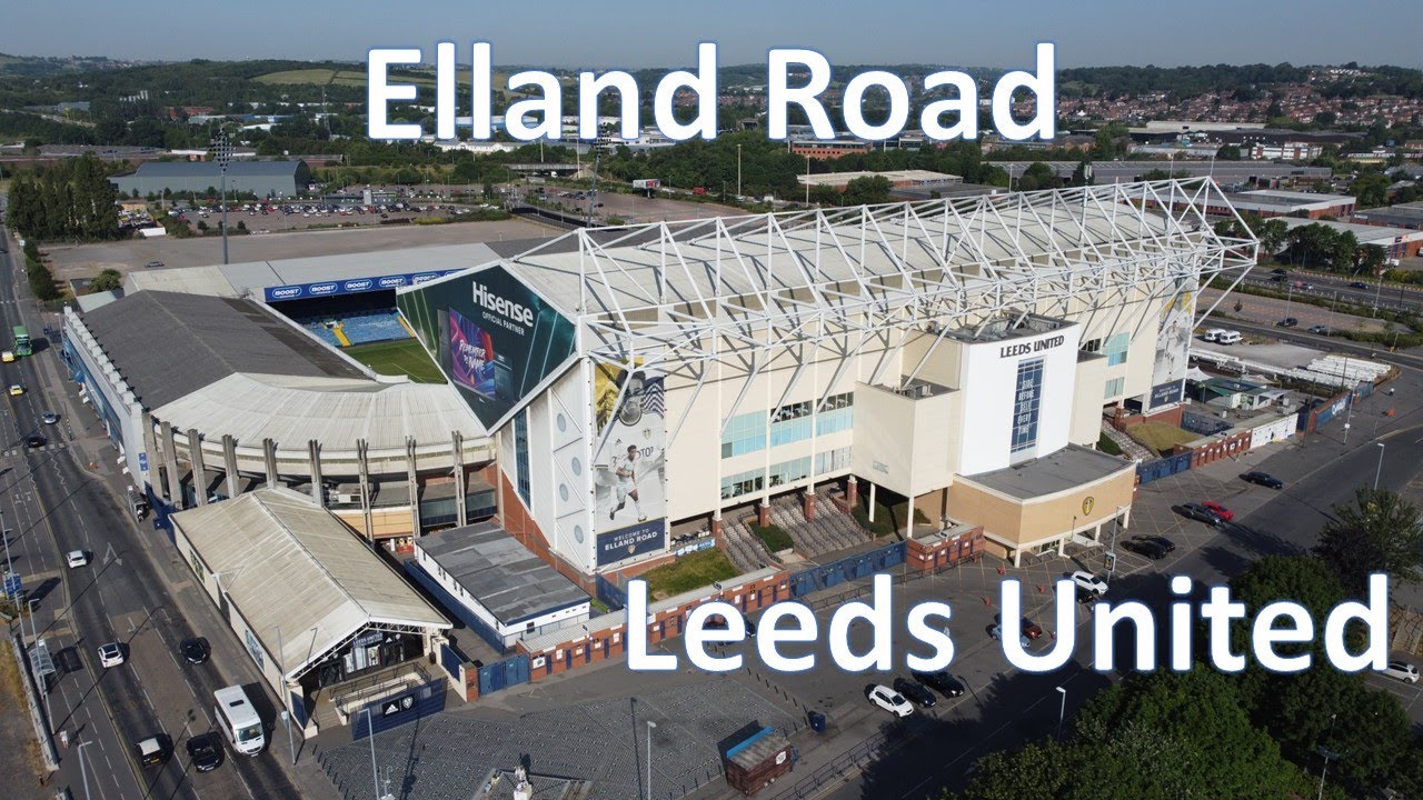 Ep4. Elland Road, by drone. Home of Leeds United. Relegated to the Championship for 2023/24 season.
