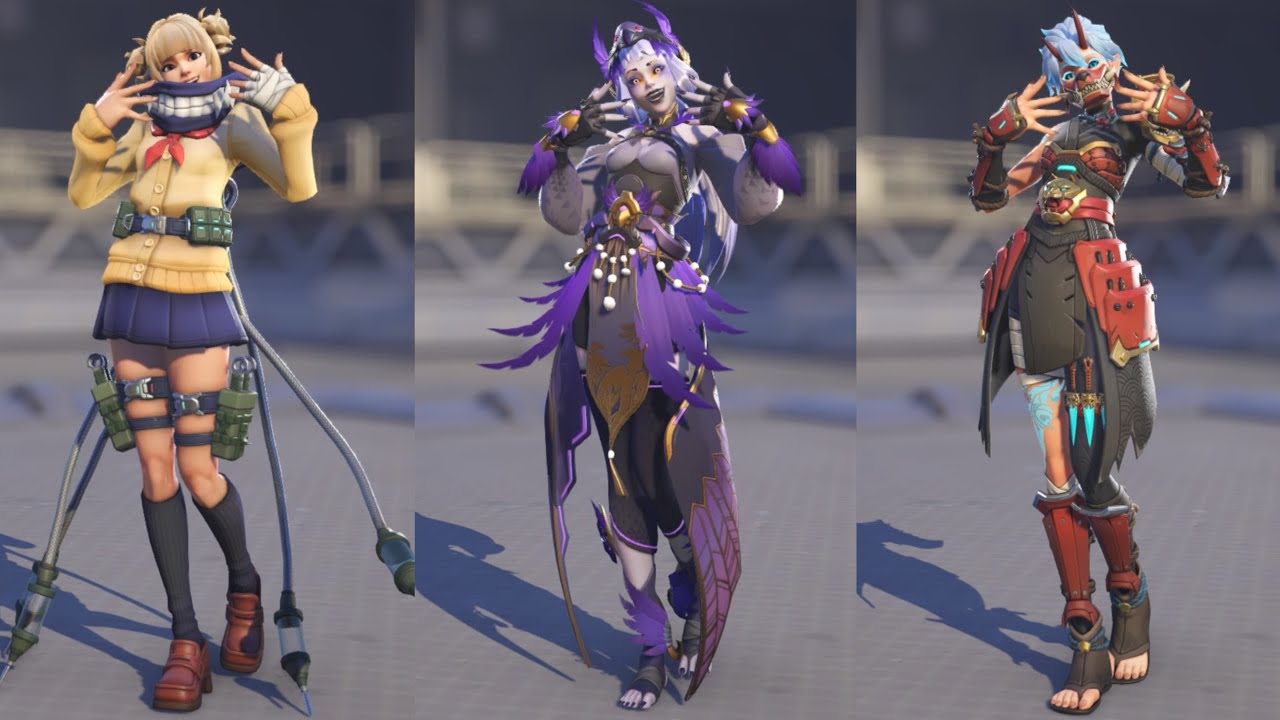 NEW Kiriko Isn’t This Fun Emote with Different Skins | Overwatch 2 x My Hero Academia