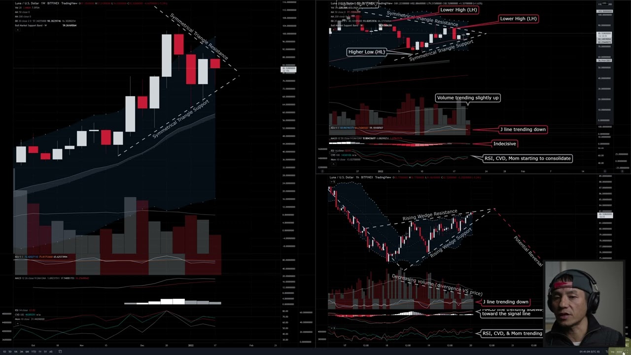 LUNA Technical Analysis for Weekly, Daily, and Hourly Charts for Jan 20
