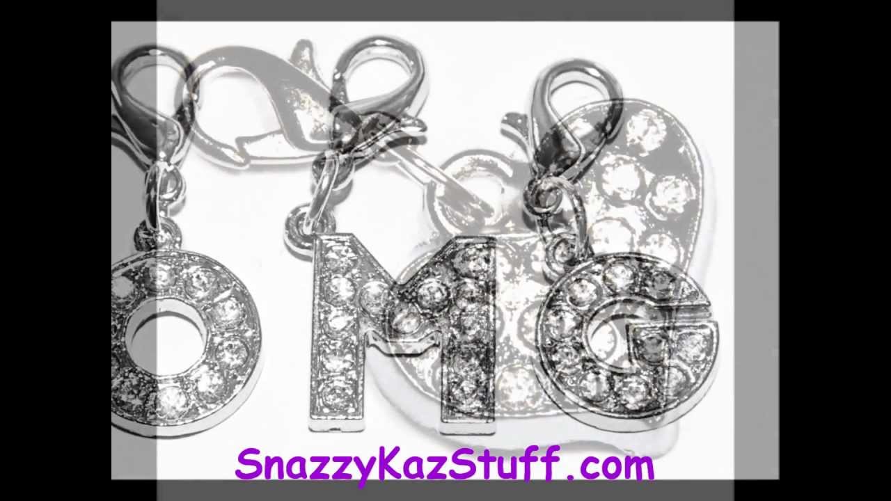 Letter Charm - Clip on Charm - Diamante Letter - on sale now.