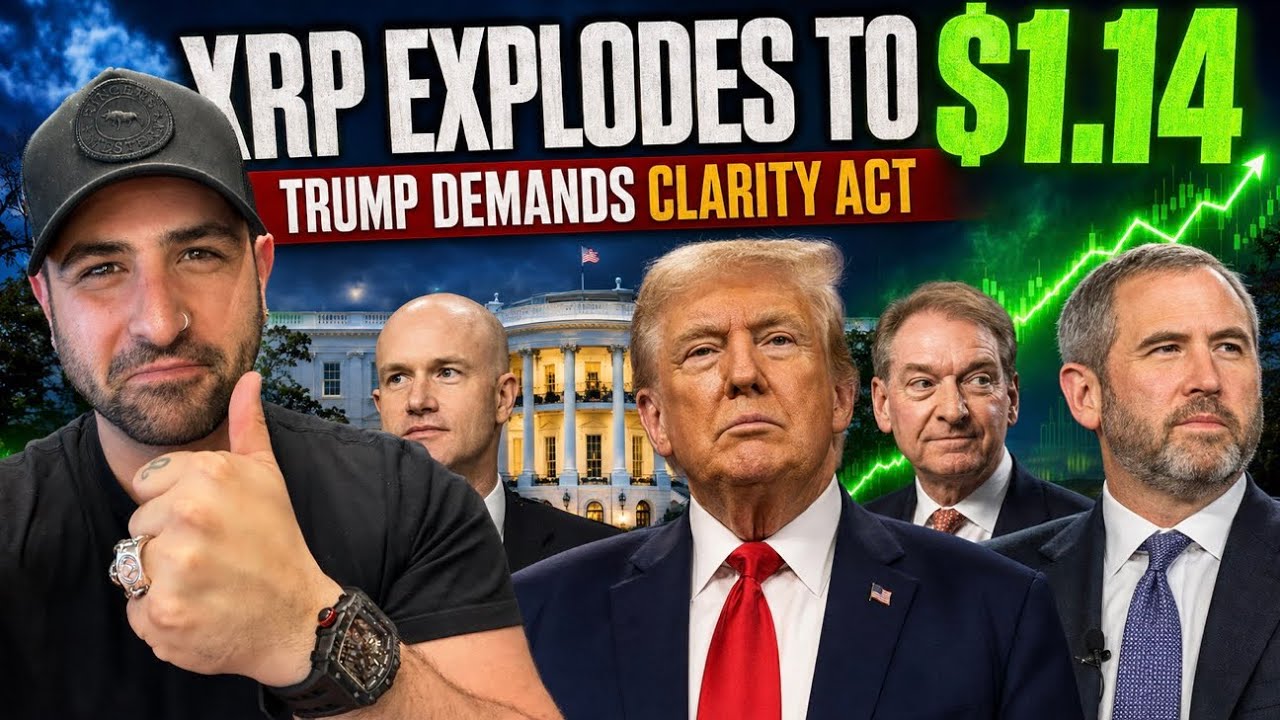 XRP ВЗЛЕТАЕТ ДО $1.14!! ТРАМП ТРЕБУЕТ ЗАКОН О ЯСНОСТИ, ПОКА ШОРТИСТЫ ТЕРЯЮТ $2.7 МИЛЛИАРДА!!