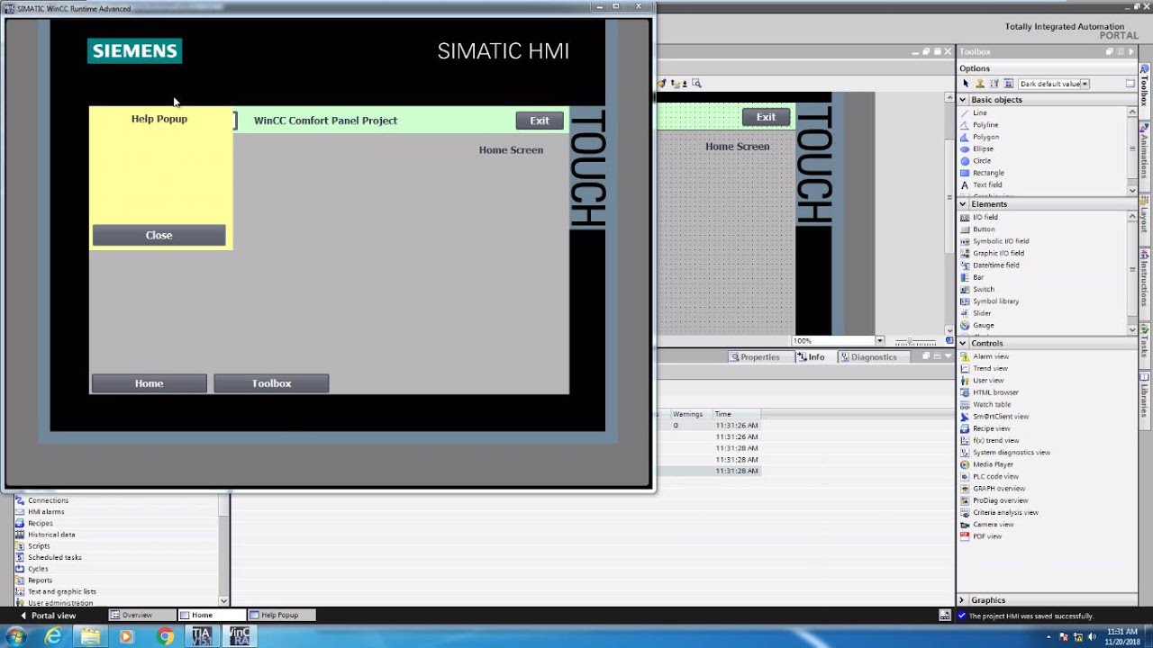 Lesson 8 - Configure a Pop-up screen