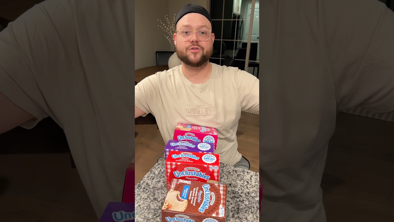 Trying all of the uncrustable flavors!🤤