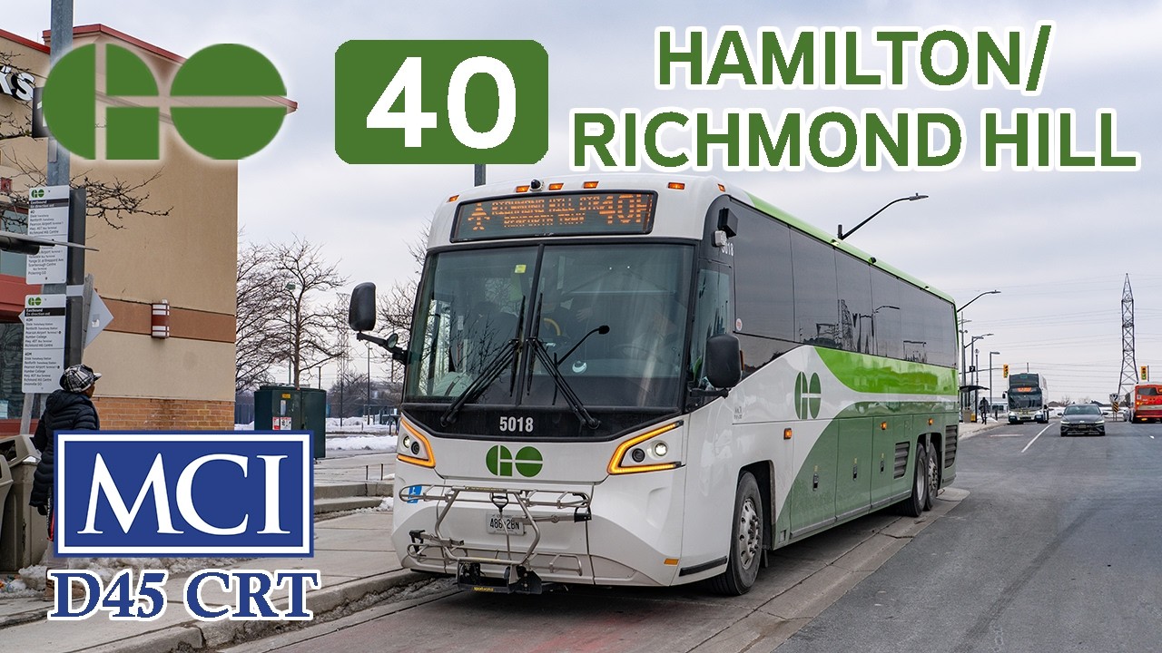 GO Transit MCI D45 CRT 5018 Bus Ride