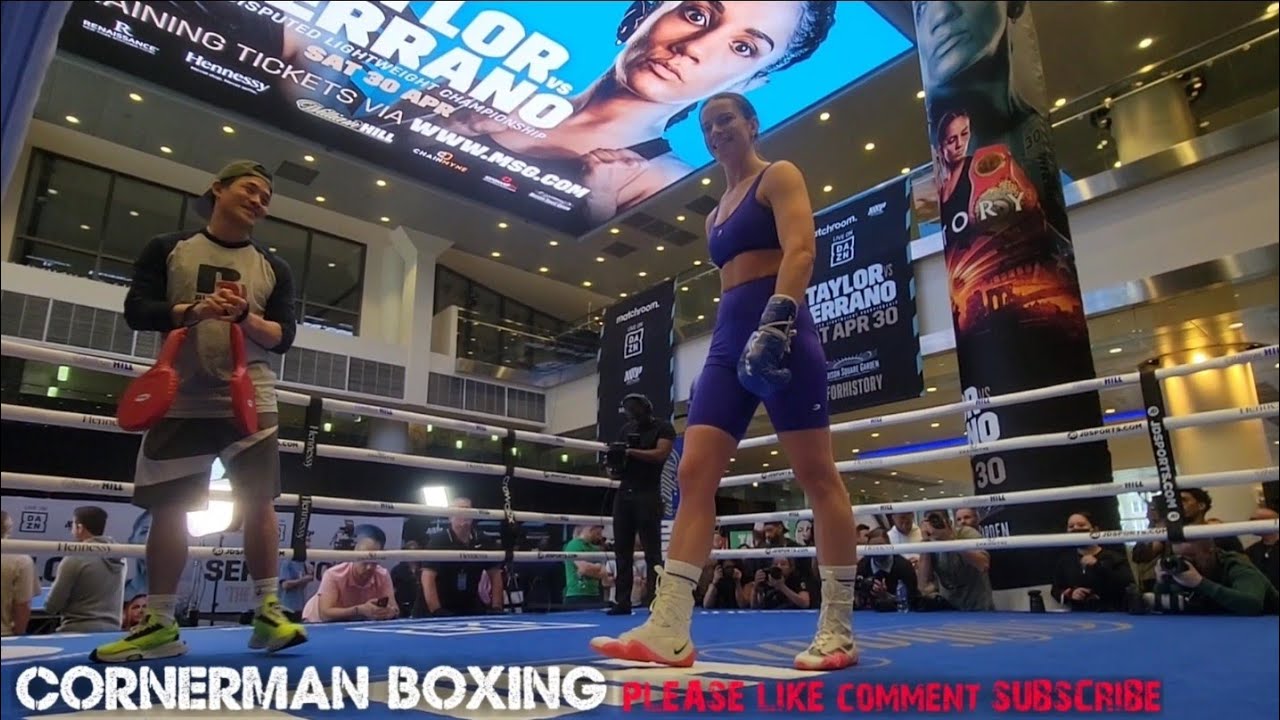 SKYE NICOLSON MEDIA WORKOUT; WILL BECOME FIRST FEMALE AUSSIE BOXER TO FIGHT AT MADISON SQUARE GARDEN