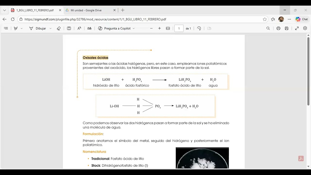 QUIMICA 1ERO BGU - 11 DE FEBRERO