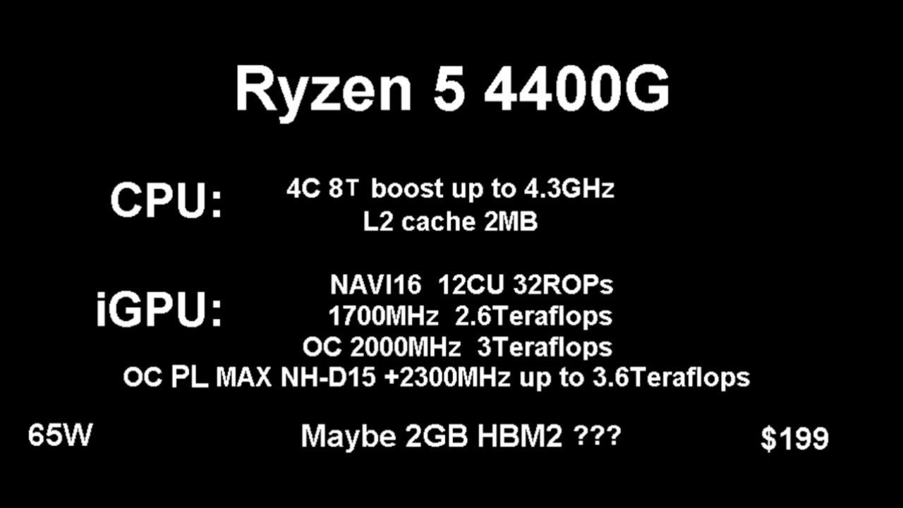 Ryzen APU 7nm with NAVI (Ryzen 5 4400G & Ryzen 3 4200G) #2
