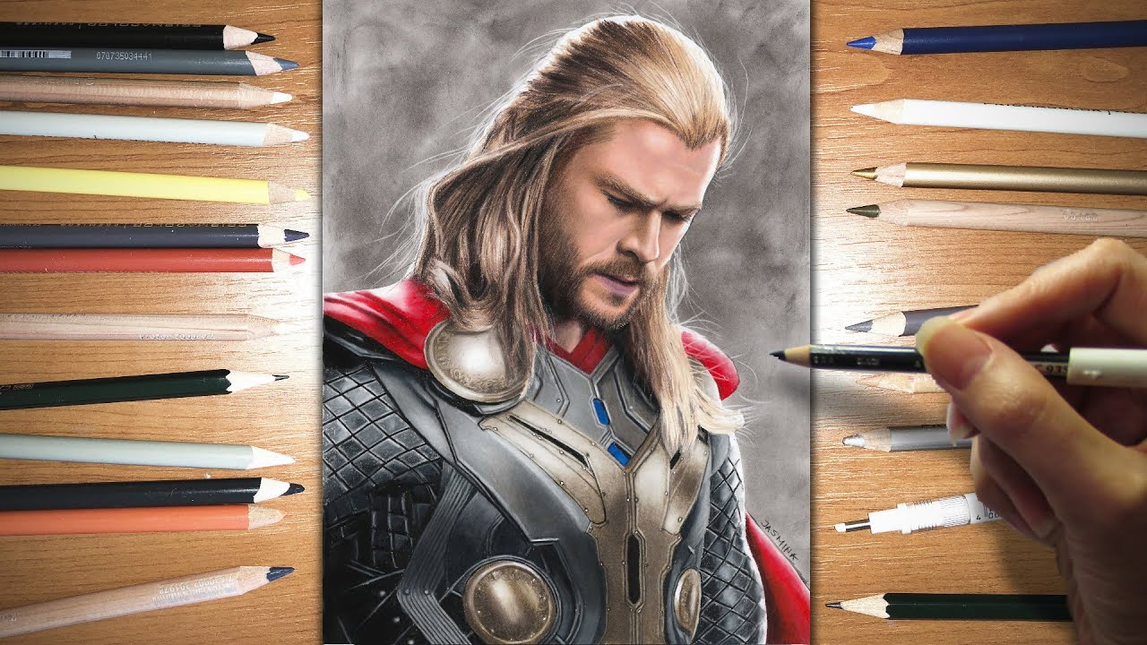 Speed Drawing: Thor - Chris Hemsworth | Jasmina Susak