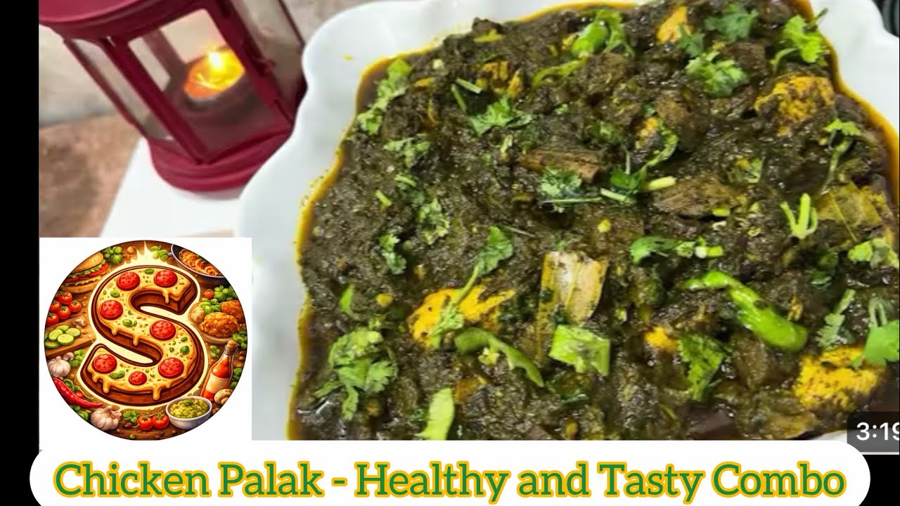 Sindhi Style Chicken and Lotus Spinach Healthy and Nutritious Food 