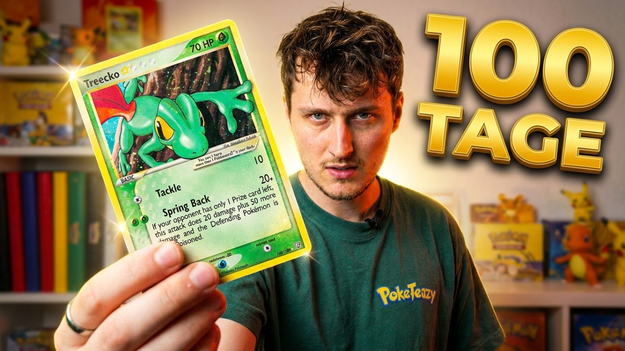 Ich öffne seit 100 Tagen Pokemon Booster für DIESE Karte😱 #RoadtoGoldstarTreecko  Tag 100🐸