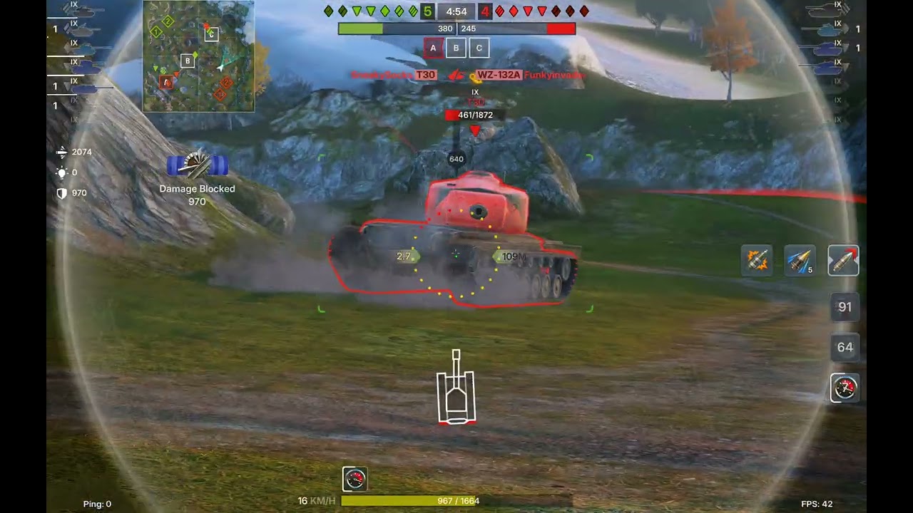 (HD) World of Tanks: Blitz Reforged MAX SETTINGS T95 Ace Tanker!