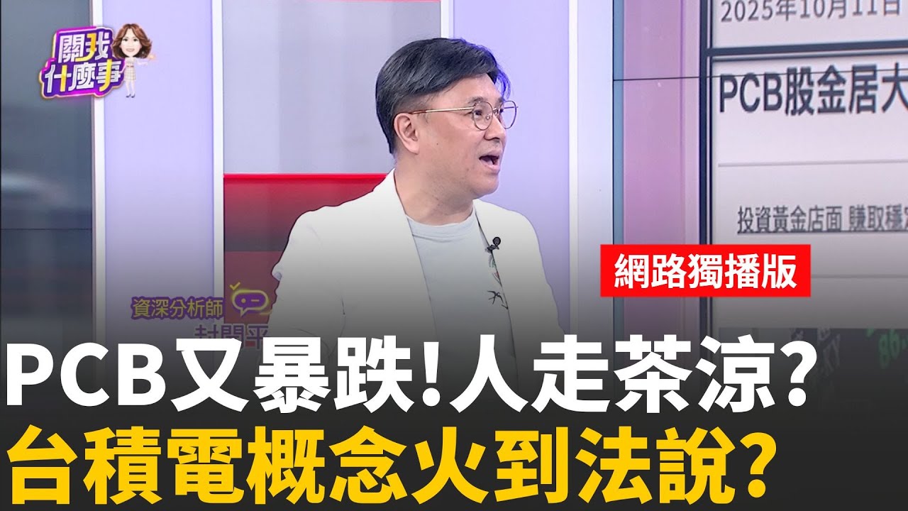 PCB變殺盤重心!散戶最多的地方? 套牢該留該賣?!選股怎樣安全穩穩賺?!先進封裝指標強恆強?│陳斐娟 主持 │20251014│關我什麼事