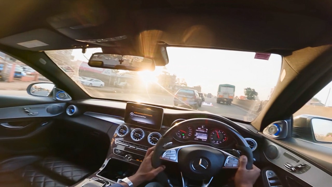 POV Sunday Evening Drive | W205 C63s AMG | Downpipe Exhaust | V8 ENGINE #pov