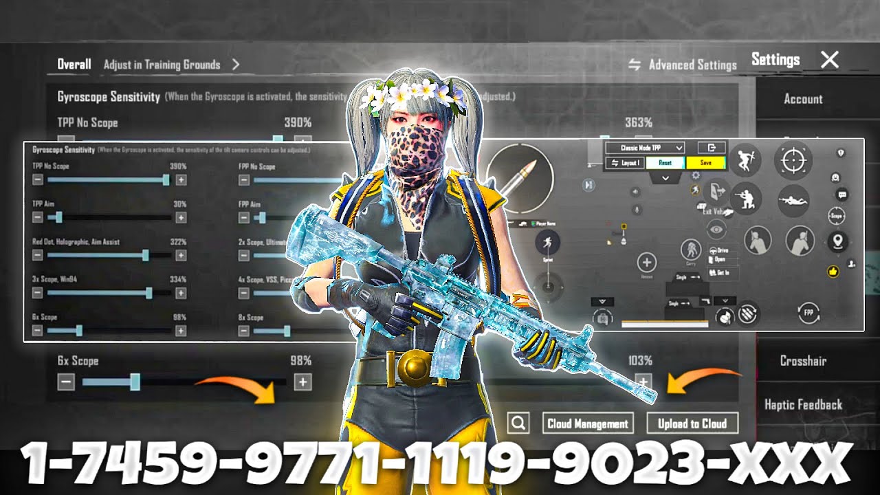 NEW UPDATE 4.3🔥BEST SENSITIVITY CODE + CONTROL SETTINGS BGMI/PUBG MOBILE
