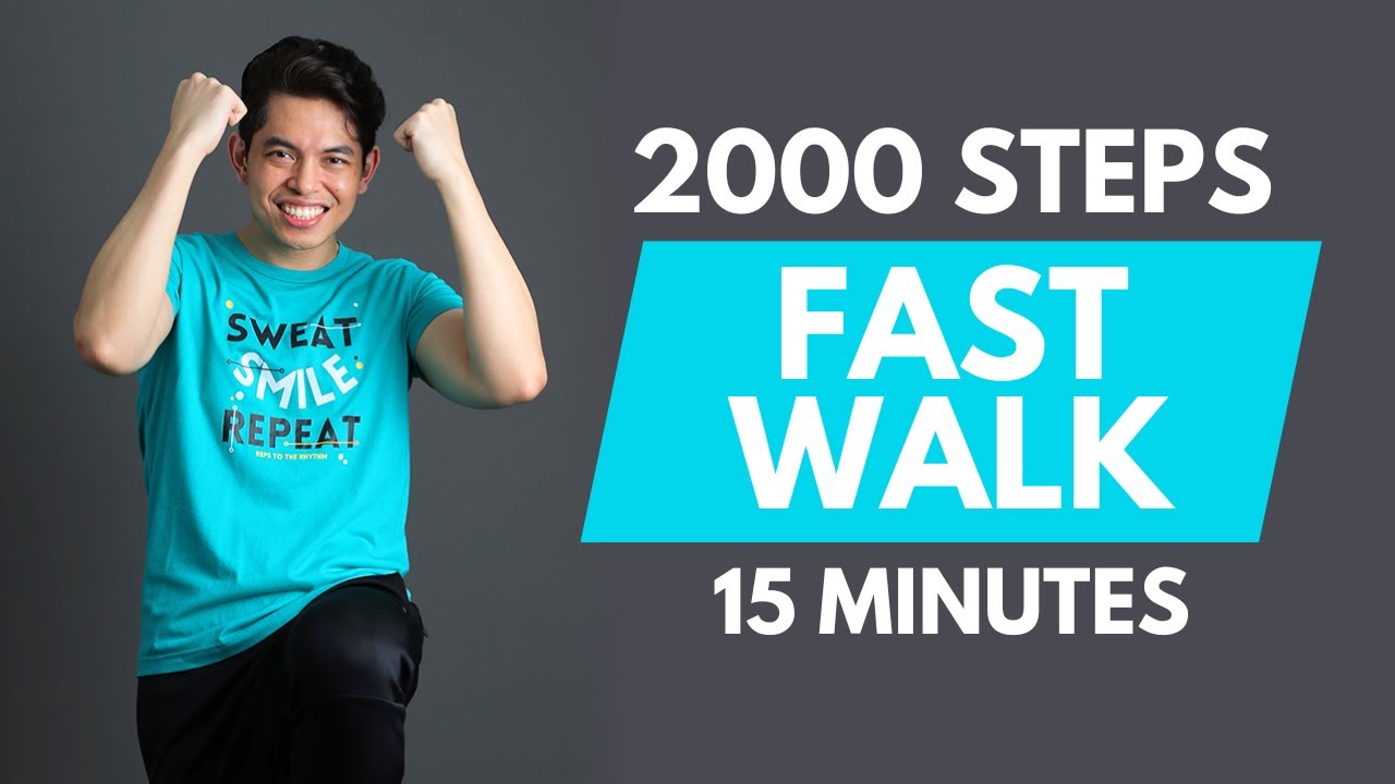 15 MIN FAST WALK • 140 -150 BPM  • 2000 Steps • Beginner Friendly • Keoni Tamayo • Workout #217