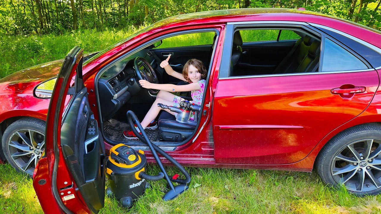 Shop Vac vs Dyson V8 Animal Vacuum | Cleaning Red Toyota Camry XSE