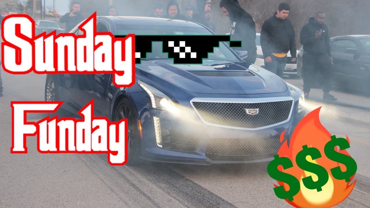 CTS V KILLS DODGE HELLCAT AN TAKE ON EVERY ONE!!
