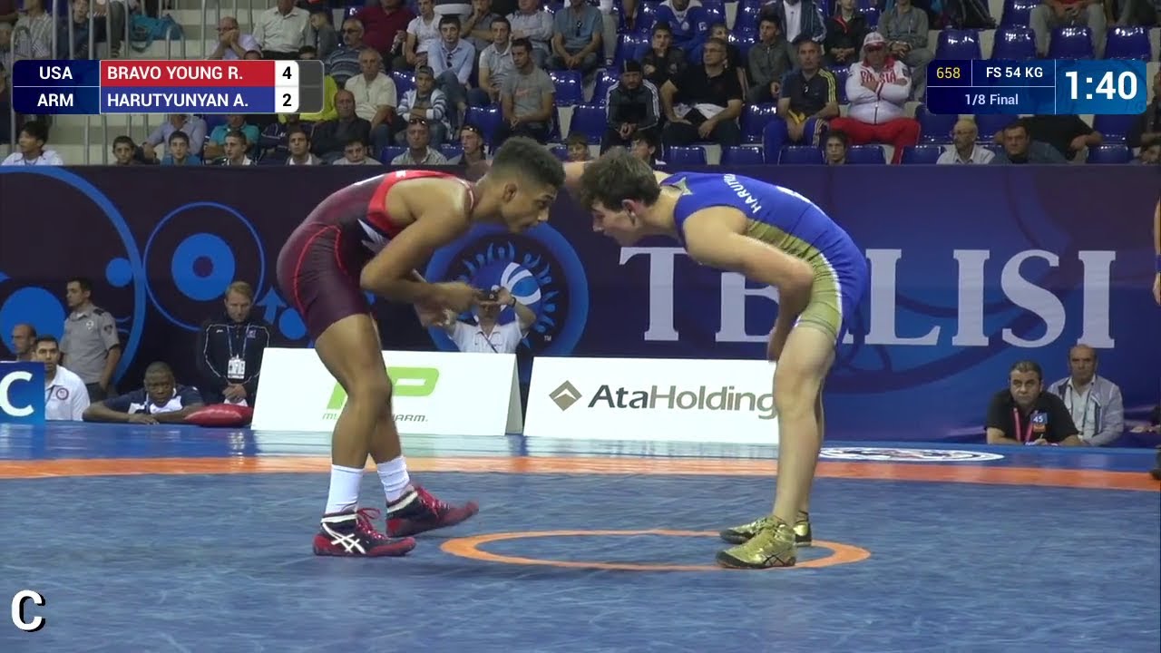 1/8 FS - 54 kg: A. HARUTYUNYAN (ARM) df. R. BRAVO YOUNG (USA), 8-7