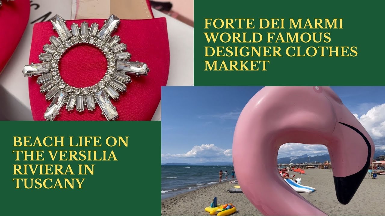 FORTE DEI MARMI | ITALIAN BARGAIN DESIGNER CLOTHES MARKET  Walking by the sea on the Italian Riviera