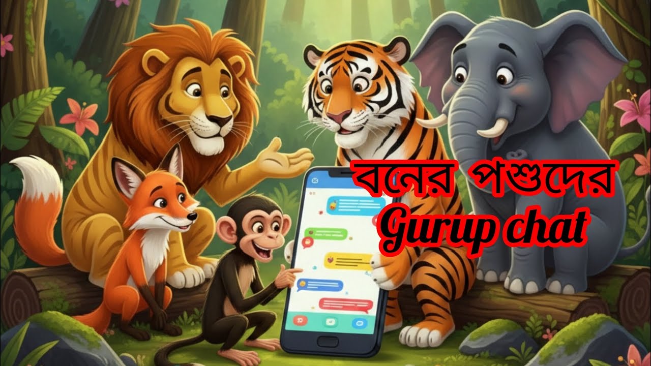 বনের পশুদের মধ্যে গ্রুপ চ্যাট 