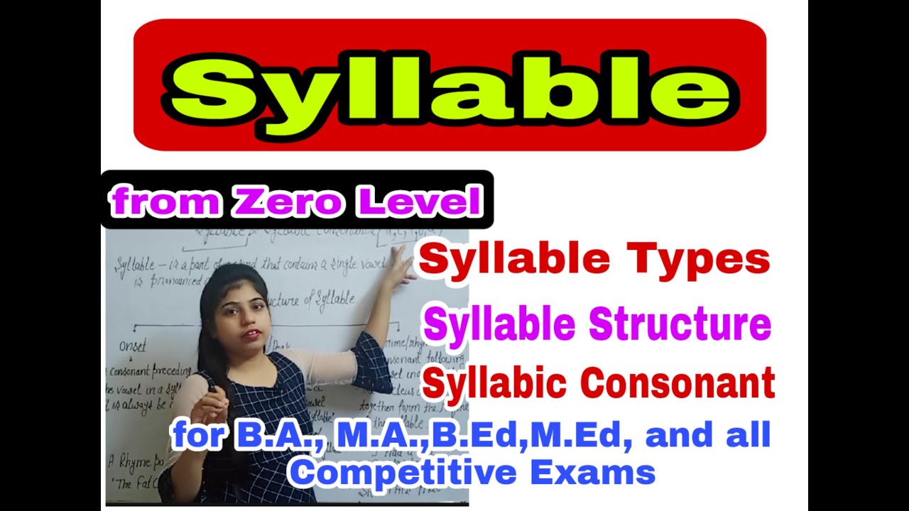 #Syllable# #Its Structure# #Syllabic Consonants# from Zero Level by Rajni Ma'am