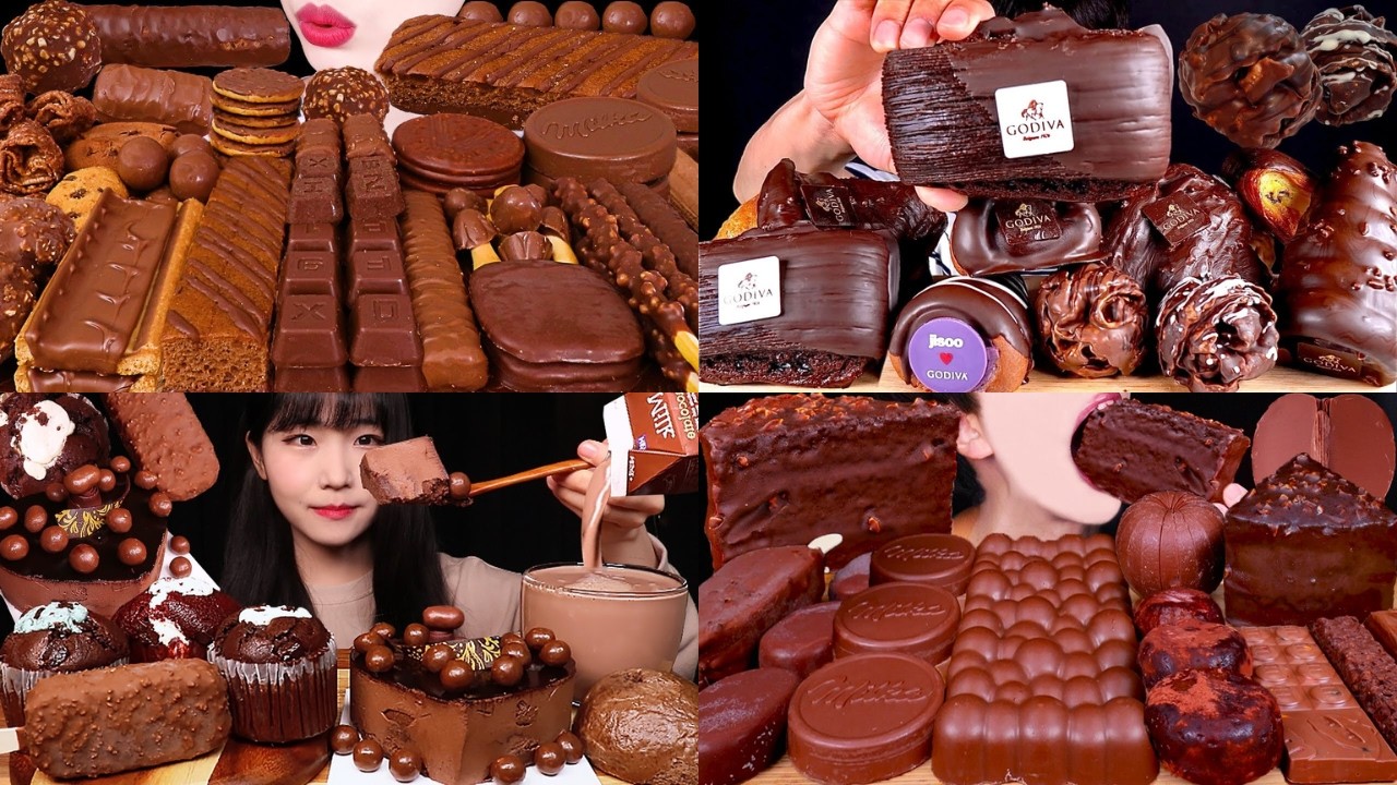 🍫ASMR DESSERT MUKBANG😍 Eating Chocolate, Ice Cream, Cake & Sweet Treats Compilation🍰