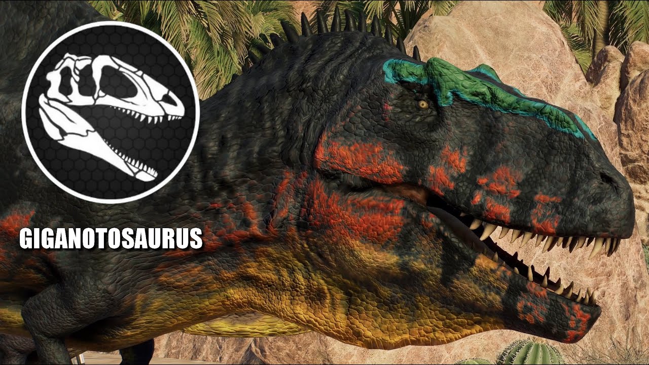 2 Giganotosaurus vs 2 Carcharodontosaurus - JWE 2 Mods (4K 60FPS)