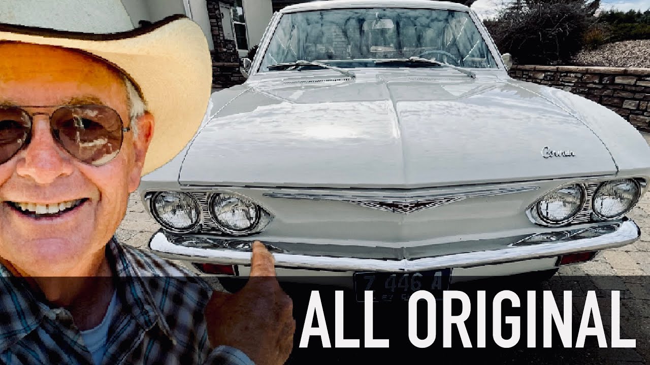 Оригинальный, найденный в сарае Chevrolet Corvair Monza 1965 года выпуска, пробег менее 6000 миль!