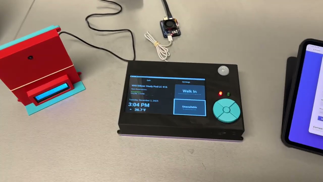 Dibs — Smart Study Room Kiosk System | NYU SLDP Demo