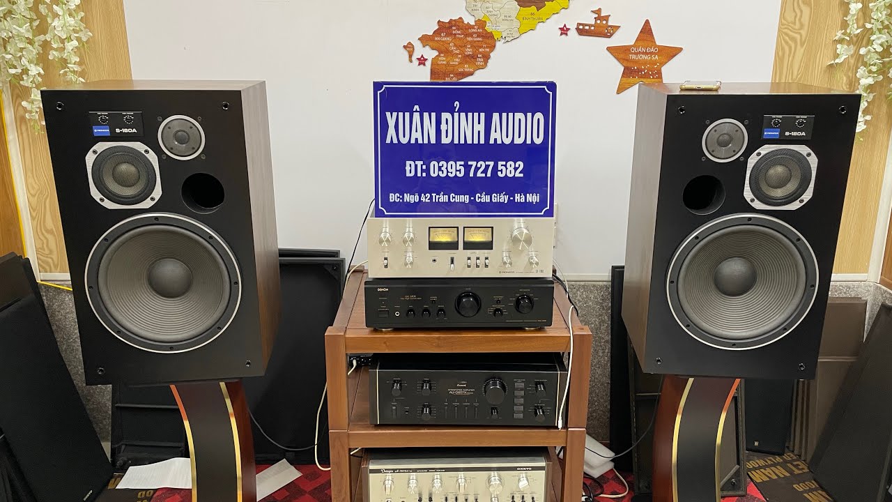 Nghe Phê Thật Đúng Chất Huyền Thoại Loa Pioneer S-180A, Amply Pioneer 7800 Quá Đẹp.