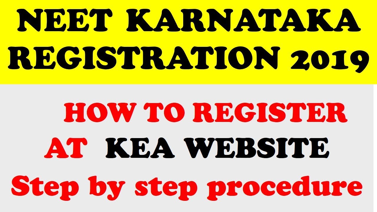 NEET 2019 KARNATAKA REGISTRATION FULL PROCEDURE | KEA.KAR.NIC.IN