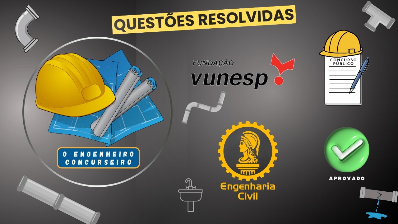 Instalações hidráulicas | Cálculo de bombas | VUNESP | Engenharia civil