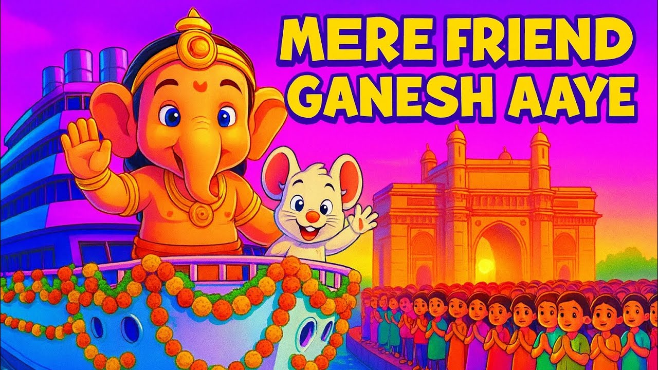 Mere Friend Ganesha Aaye 🎉 | Ganesh Chaturthi Kids Song | Hindi Nursery Rhyme for Children