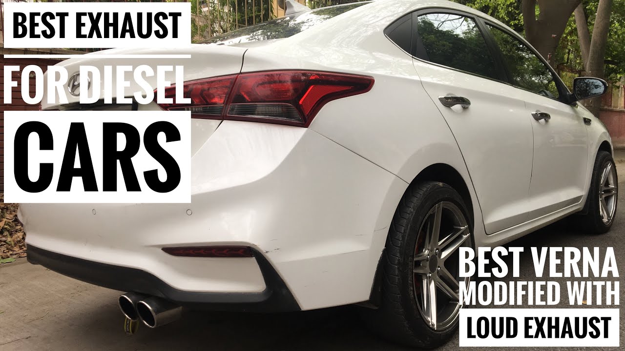Verna 2018 modified | Best exhaust for diesel cars | latest verna drls | best exhaust for verna