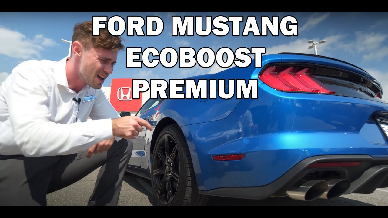 Ford Mustang EcoBoost Premium Velocity Blue Walkaround and Overview