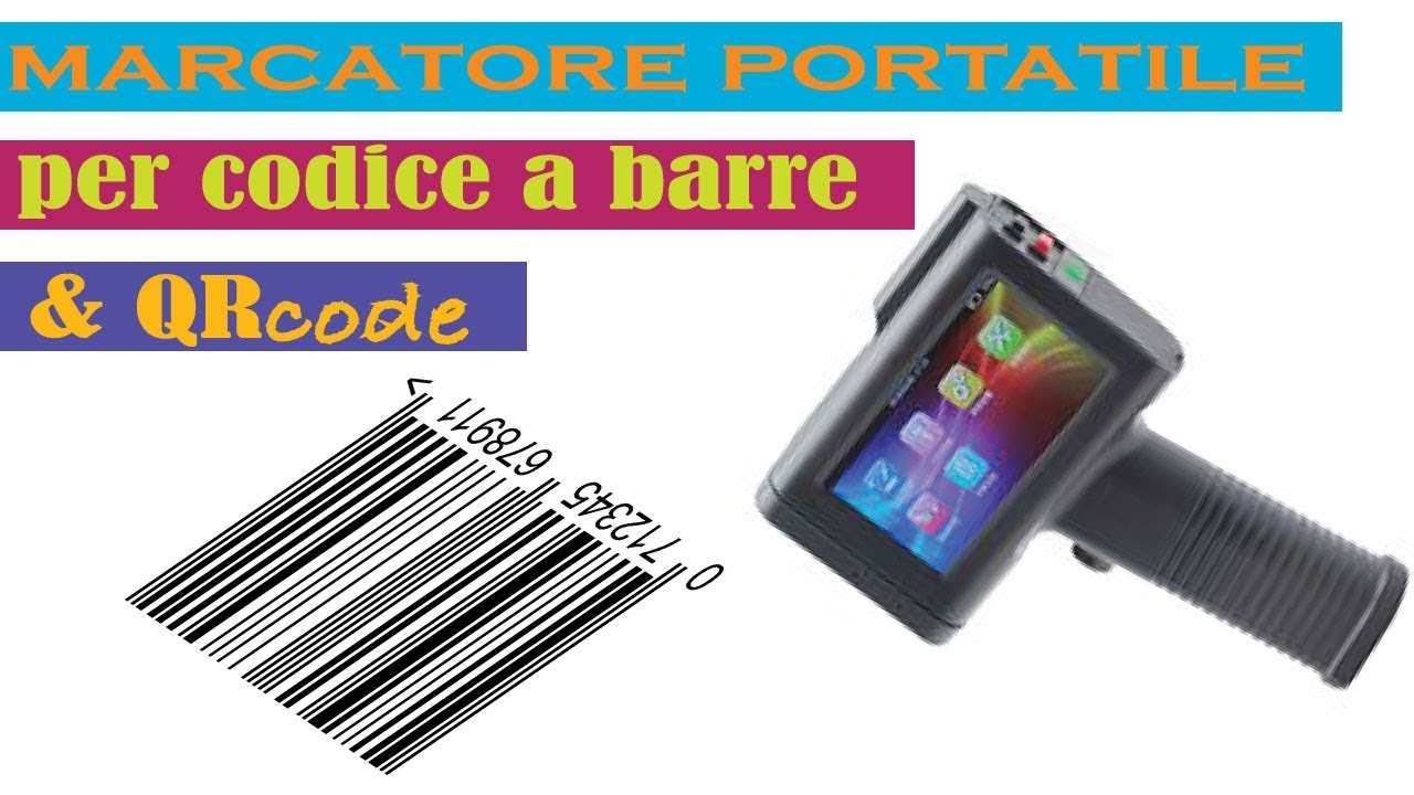 Marcatore portatile per codice a barre e QRcode